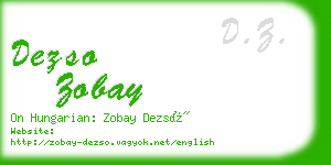 dezso zobay business card